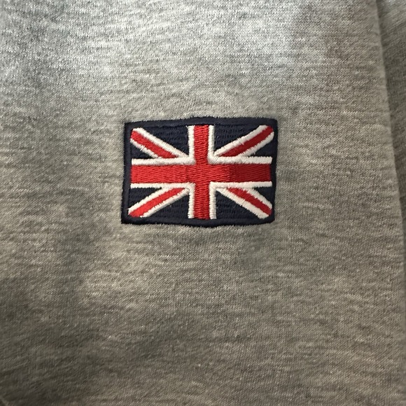 London England Hoodie Full Zip Gray Men's XL Union Jack Flag - Picture 7 of 9
